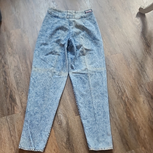 Brittania 80's Vintage Acid Wash Denim Jeans High Waist Sz 16 - Picture 2 of 7